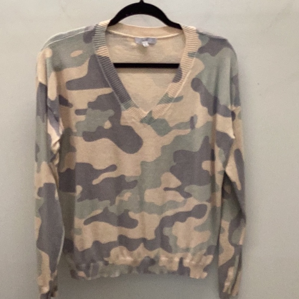Camouflage V-Neck Sweater